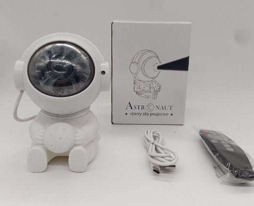 Astronaut shaped starry sky projection lamp with remote control and USB cable