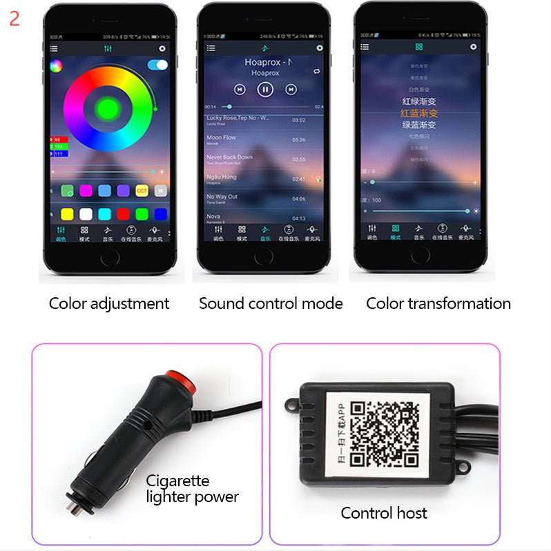 Car Interior RGB Ambient Lighting KitZenova