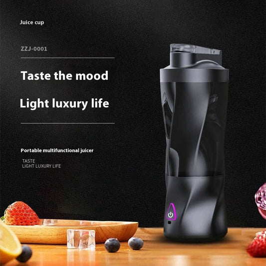 Portable electric juicer with USB rechargeable design, powerful blades, lightweight for travel, ideal for smoothies and easy to clean