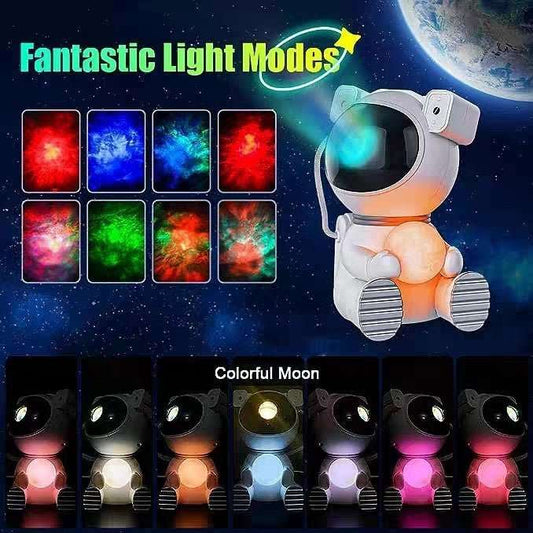 Astronaut starry sky projection lamp with colorful moon and multiple light modes