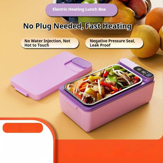 Hot large capacity electric heat insulation lunch box with USB power and leak-proof design in violet color