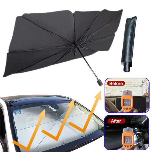 Foldable Car Sunshade Umbrella – UV & Heat Protection Windshield Cover0Opvouwbare Auto ZonneschermZenova 